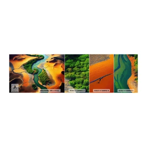 Fotobehang Staaltje Standard Eco - Levengevende rivier - Landschap, Natuur, Rivier - 100x30 cm
