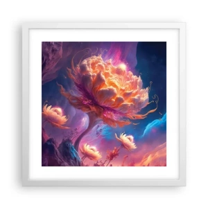 Poster in een witte lijst - Andere wereld - 40x40 cm