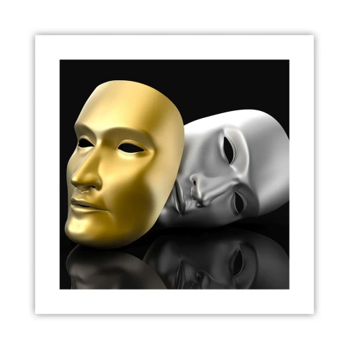 Poster - Het leven is theater - 40x40 cm