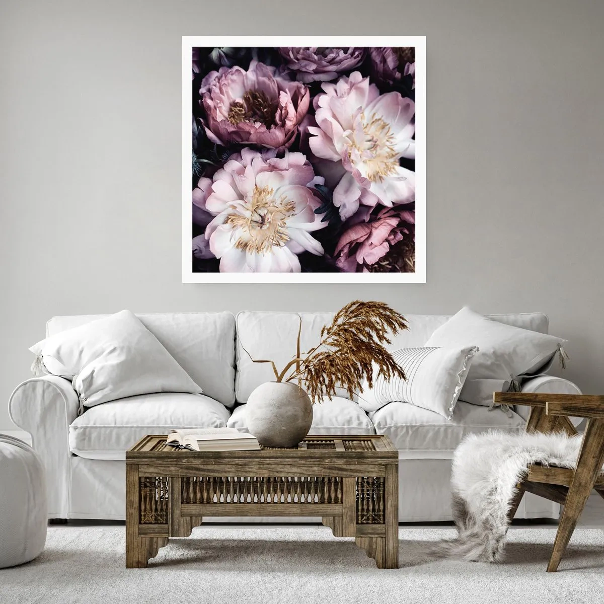 Poster - Boeket ouderwets - 40x40 cm