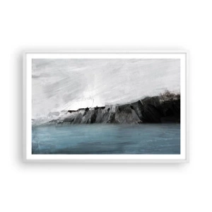 Poster in een witte lijst - Water – aarde: botsing der elementen - 91x61 cm