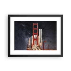 Poster in een zwarte lijst - Altijd in het centrum - 40x30 cm