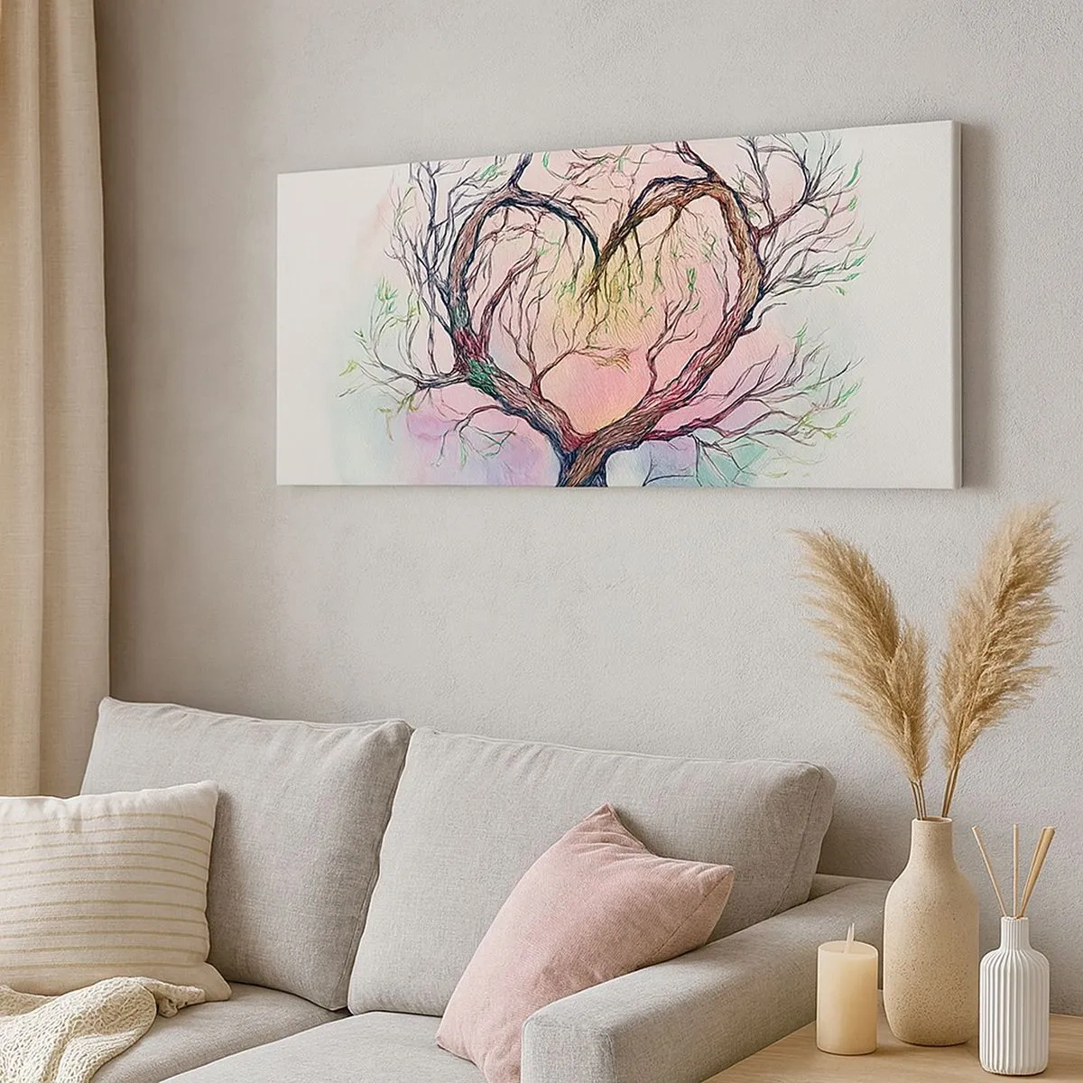 Schilderen op canvas - Samen tegen de stormen - 100x40 cm