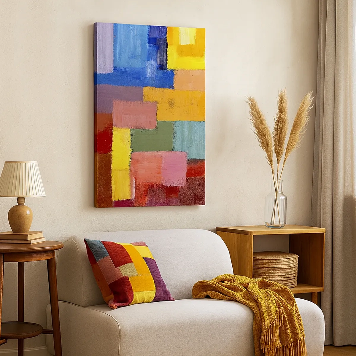 Schilderen op canvas - Elk is anders, allemaal kleurrijk - 50x70 cm