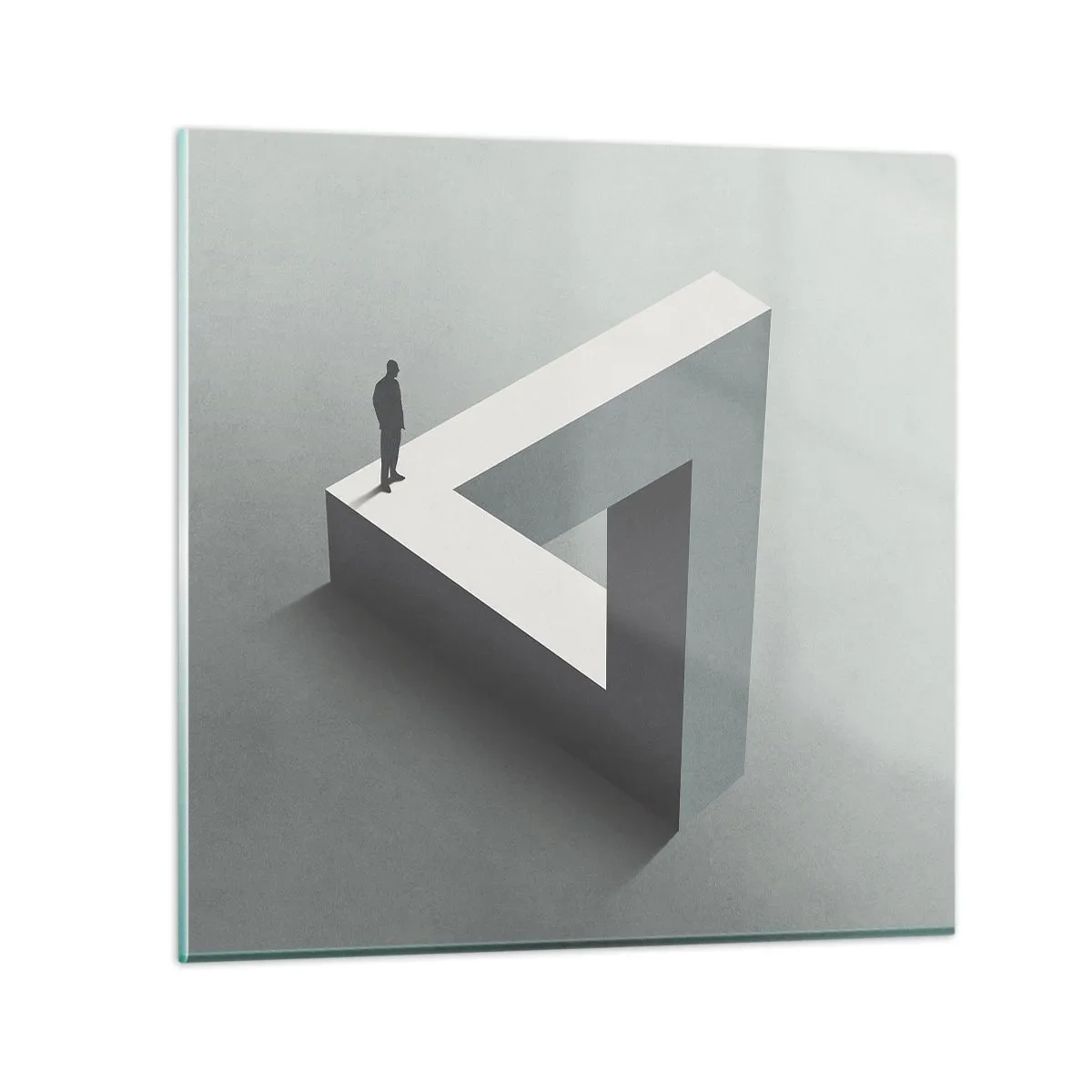 Schilderen op glas - Maar het is toch mogelijk - 70x70 cm