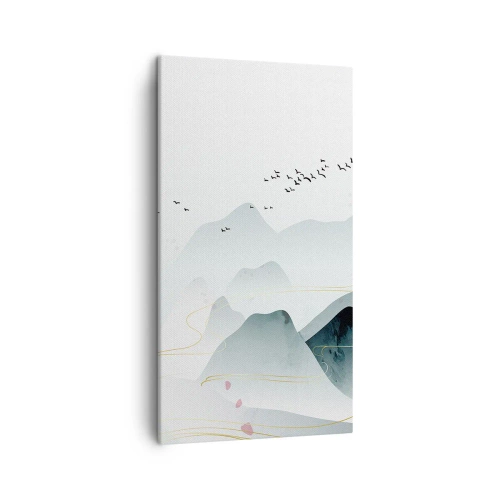 Schilderen op canvas - Over de toppen - 45x80 cm