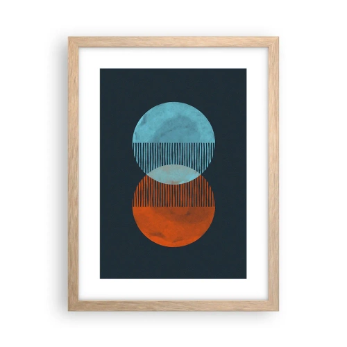 Een poster in een licht eiken lijst - Astronomische fantasie - 30x40 cm