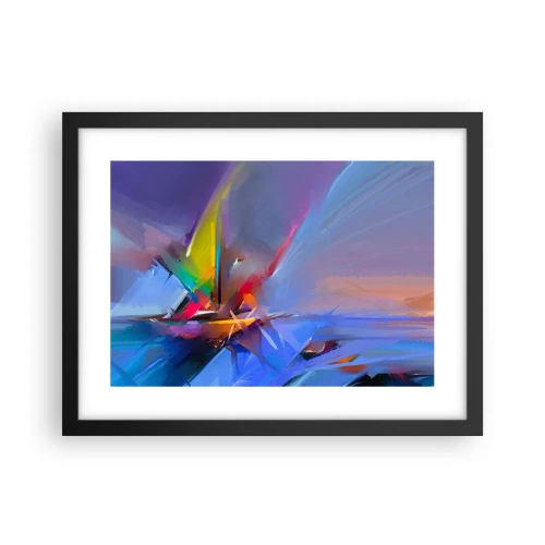 Poster in een zwarte lijst - Propellers als een vogel - 40x30 cm