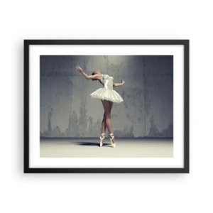 Poster in een zwarte lijst - Licht als een vogel - 50x40 cm