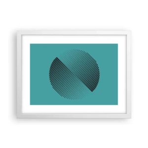 Poster in een witte lijst - Cirkel – een geometrische variatie - 40x30 cm