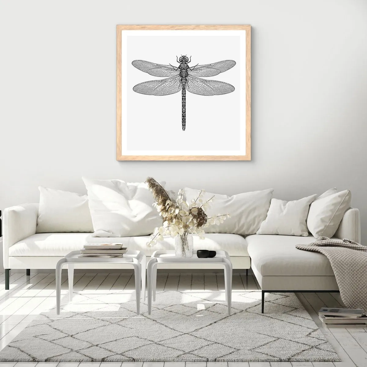 Een poster in een licht eiken lijst - Precisie van de natuur - 50x50 cm