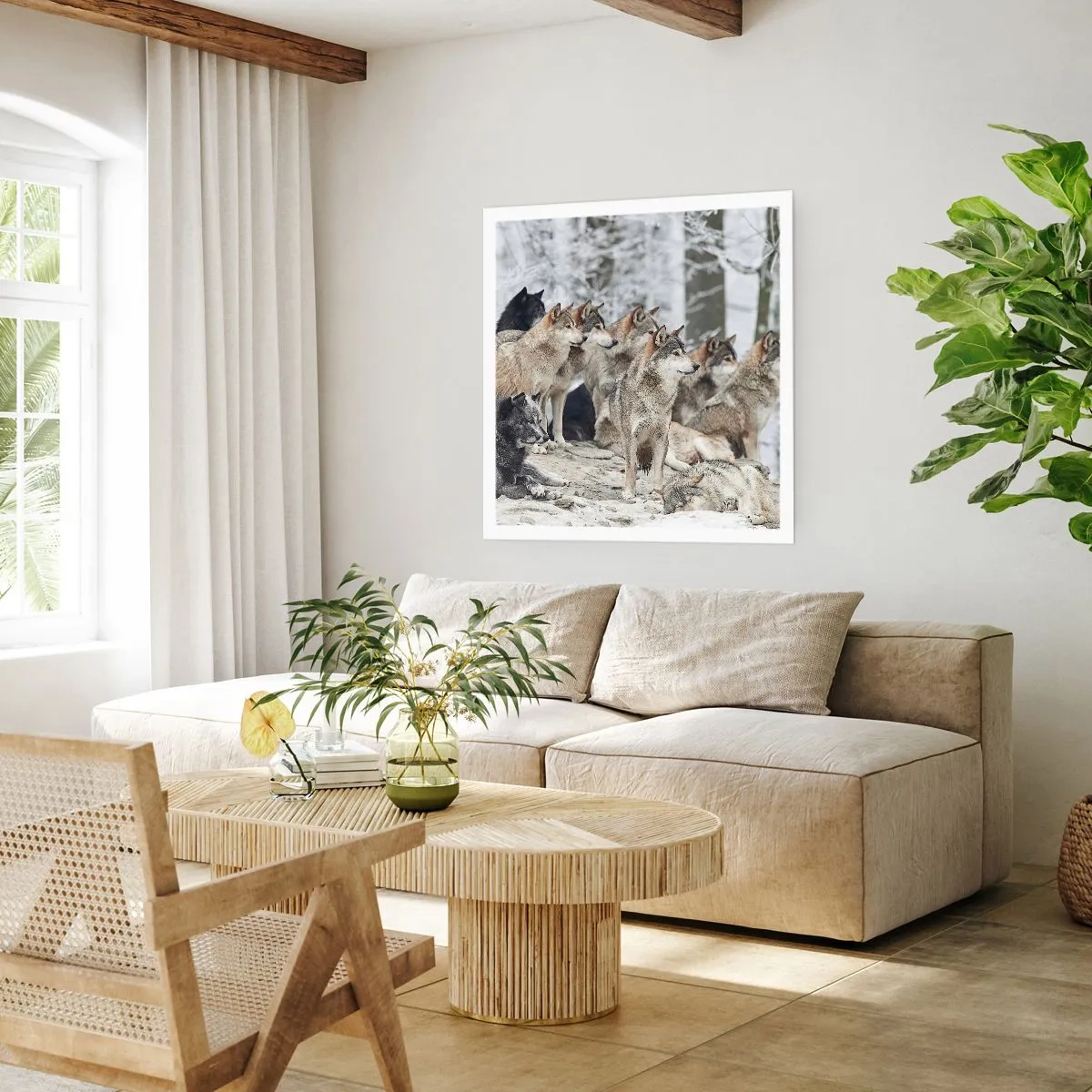 Poster - Familie en vrienden - 40x40 cm