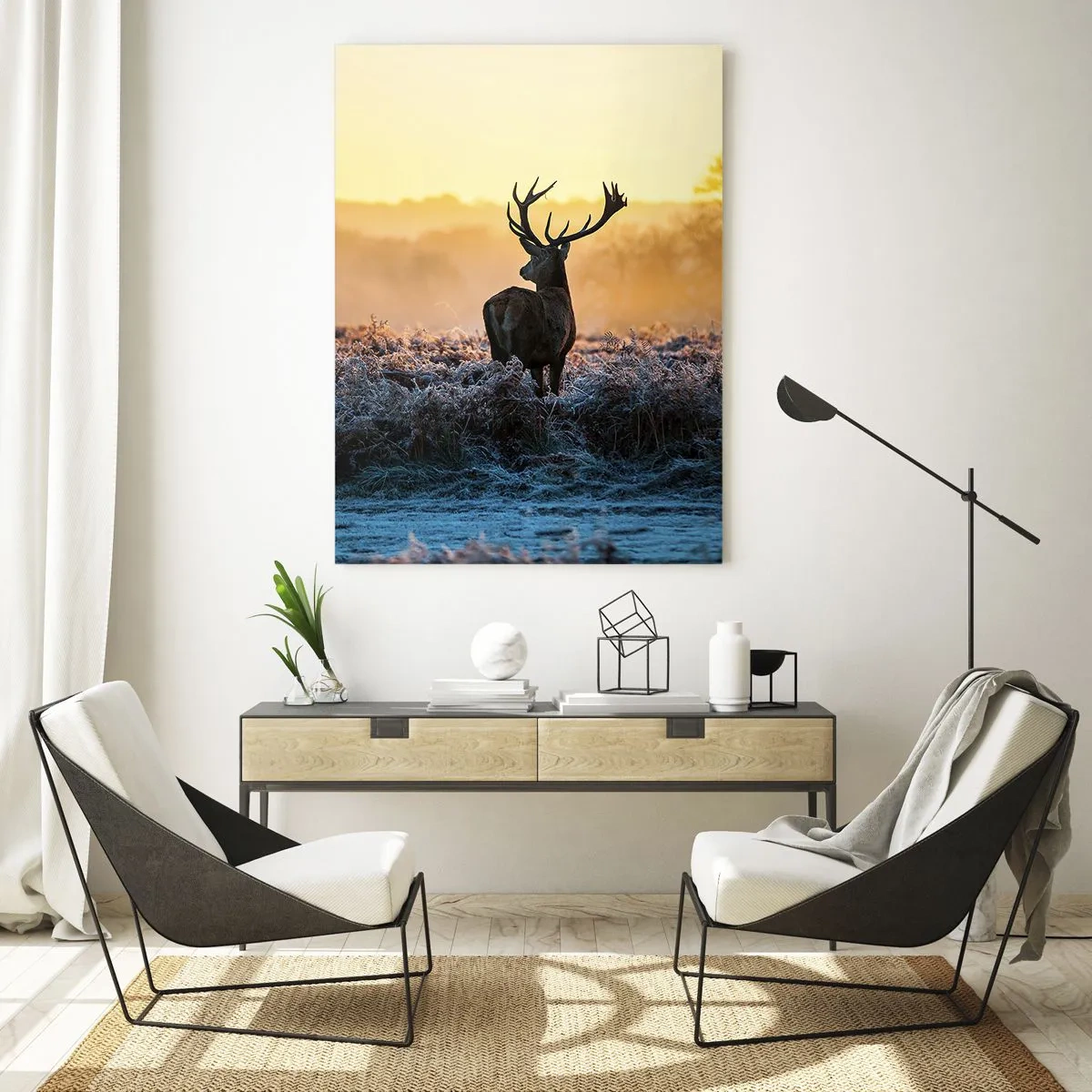 Schilderen op glas - Gekroond op zijn landgoed - 50x70 cm