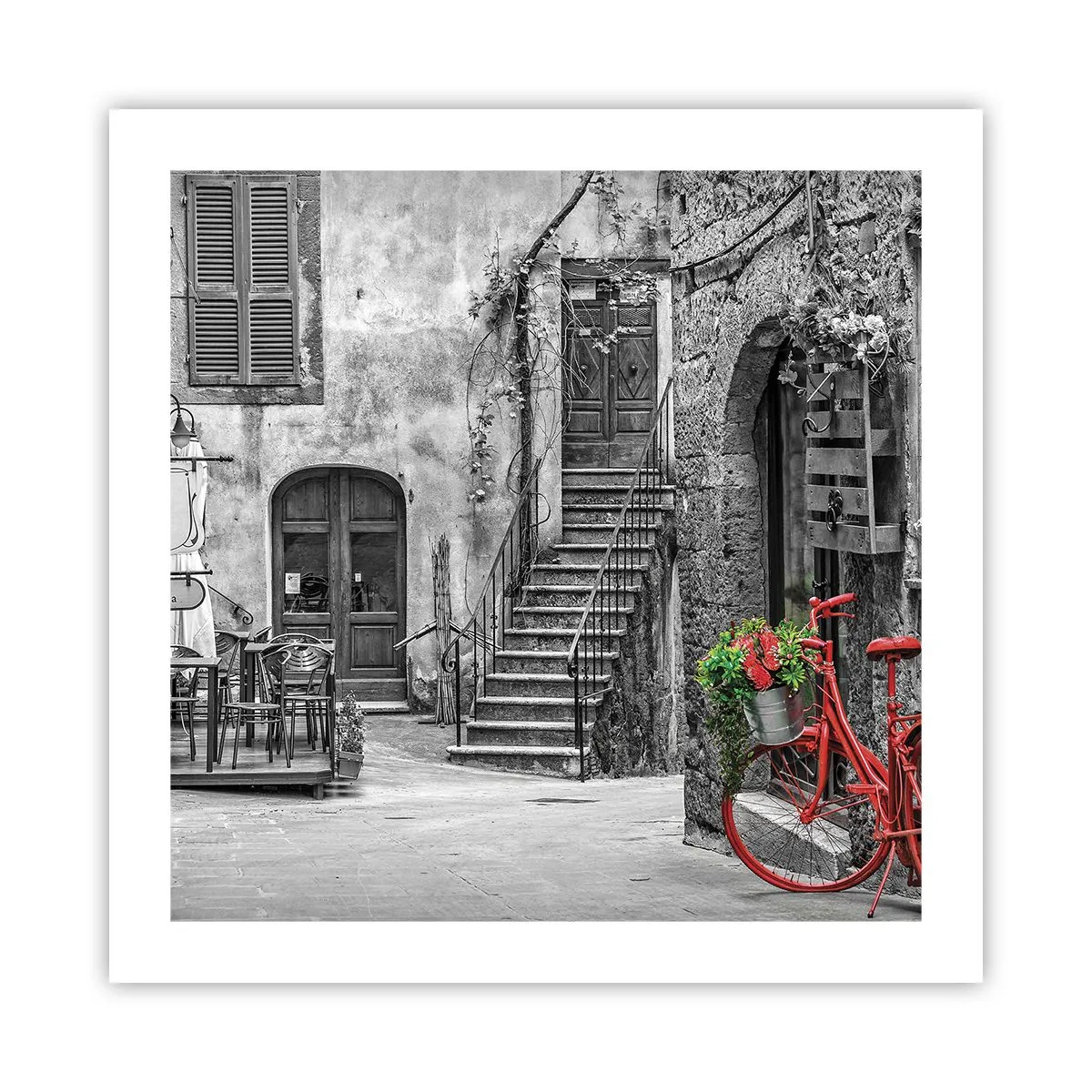 Poster - Toscaanse steeg - 50x50 cm