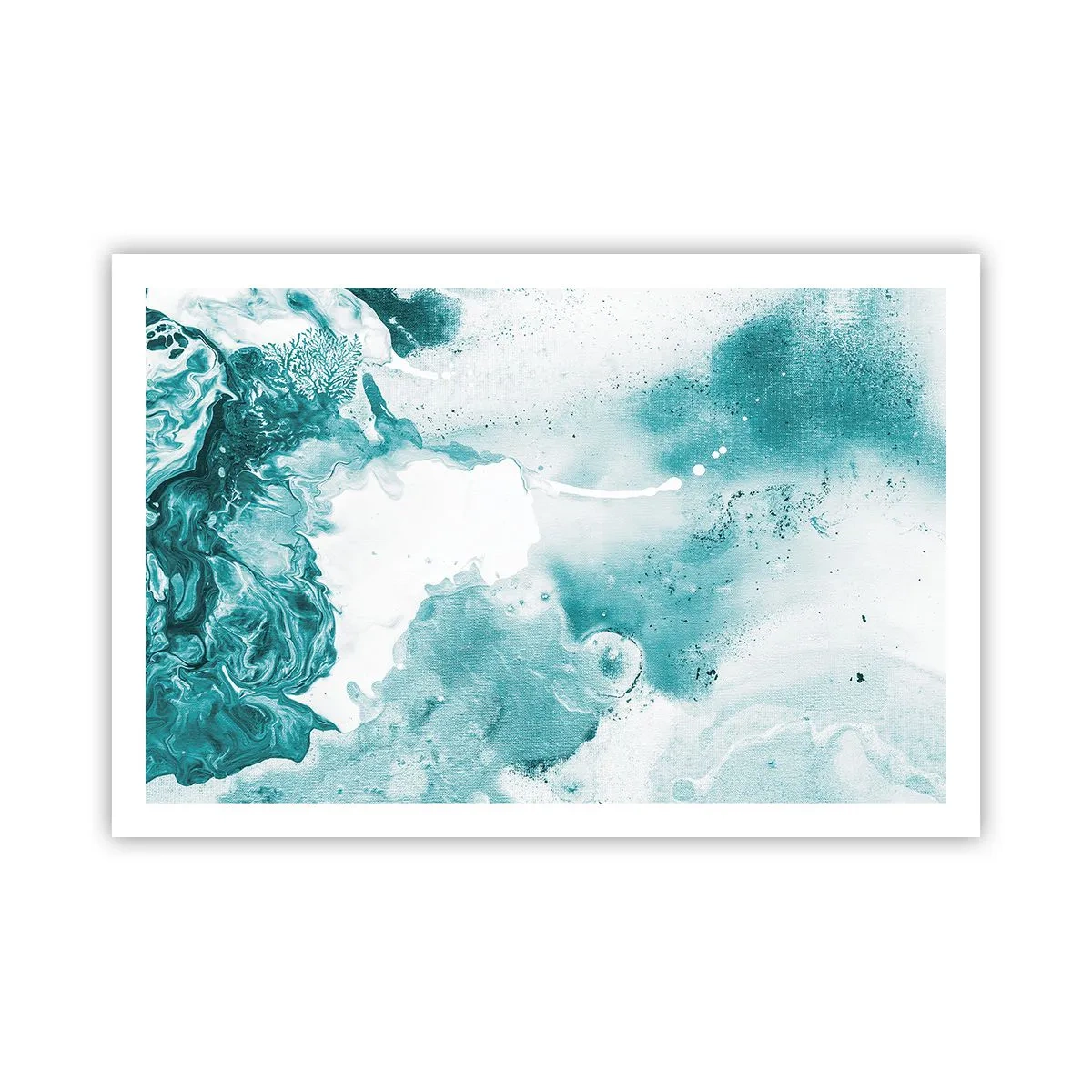 Poster - Moerast van blauw - 91x61 cm
