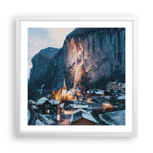 Poster in een witte lijst - De stralende geest van de winter - 50x50 cm