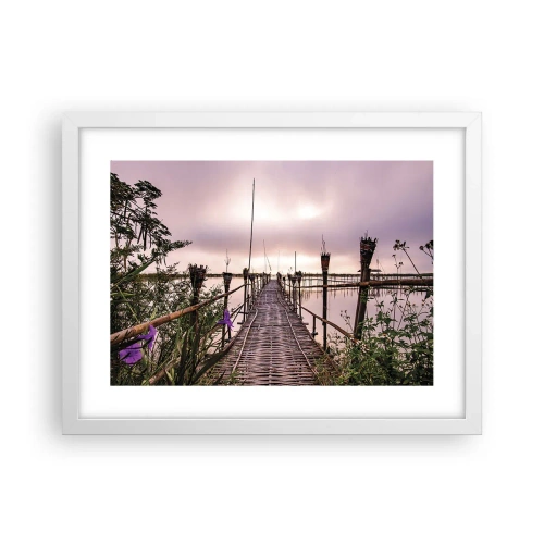 Poster in een witte lijst - Rust en stilte van Azië - 40x30 cm