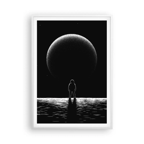 Poster in een witte lijst - Oog in oog - 70x100 cm