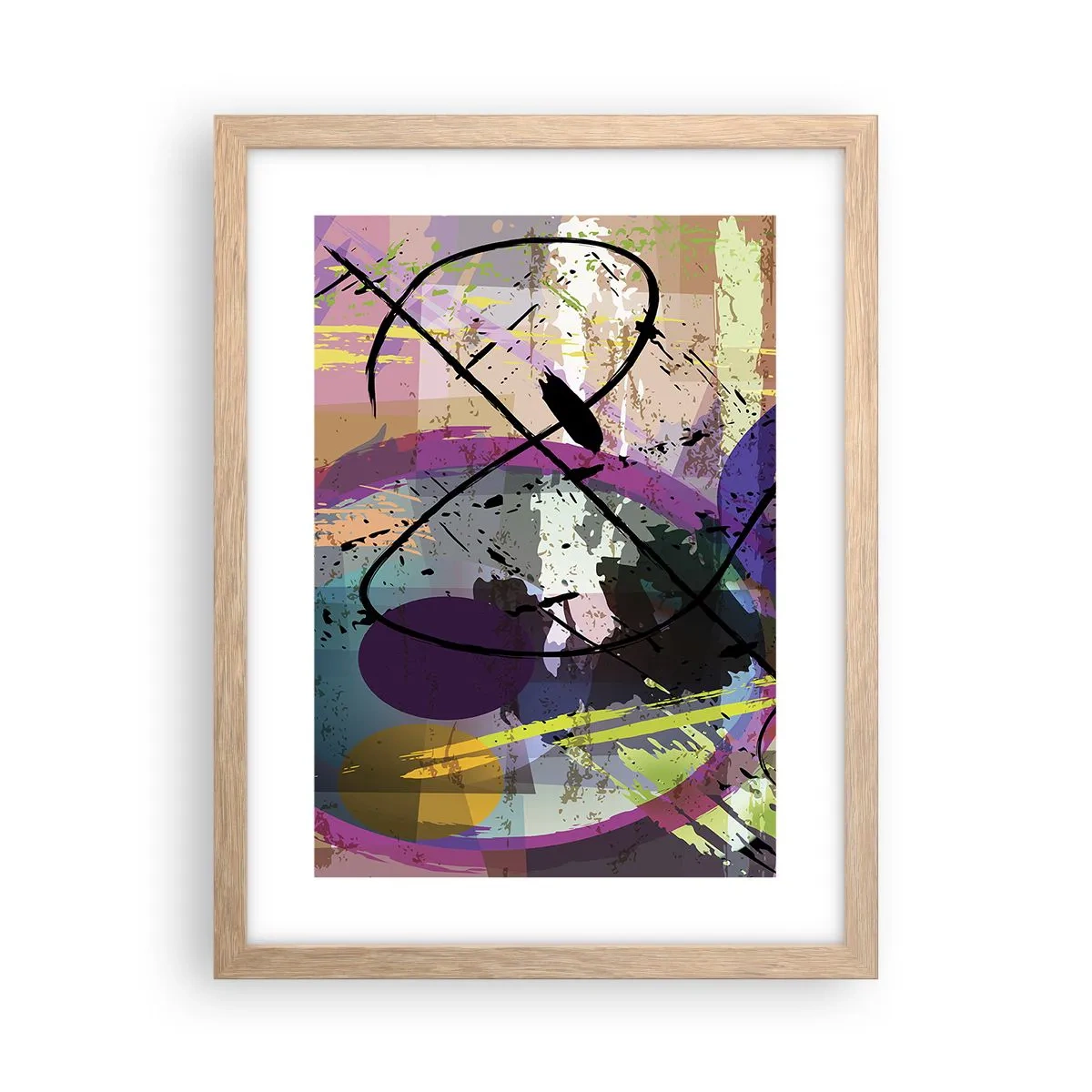 Een poster in een licht eiken lijst - Je kunt rechtdoor of rondom - 30x40 cm