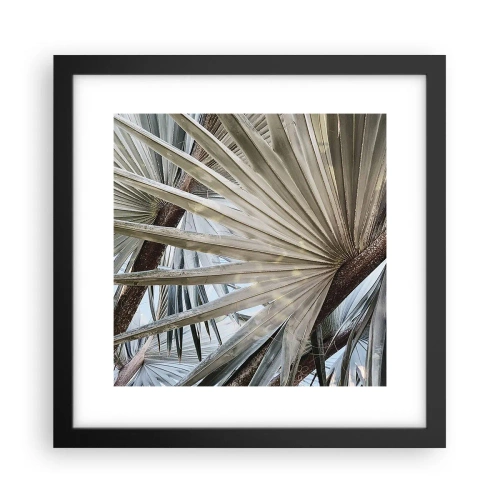 Poster in een zwarte lijst - Fans in de tropen - 30x30 cm