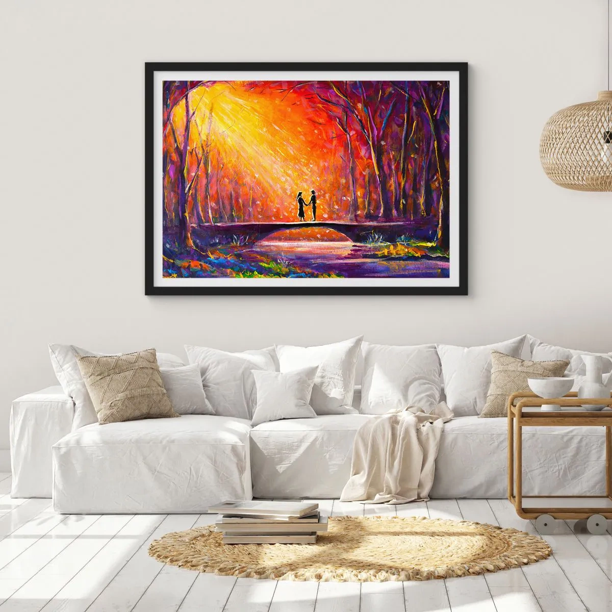 Poster in een zwarte lijst - De hemel houdt ook van hen - 50x40 cm