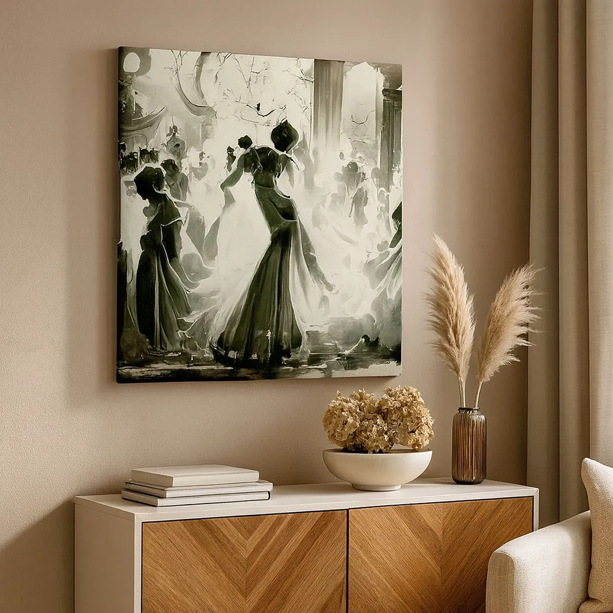 Schilderen op canvas - De grote maskerade - 30x30 cm