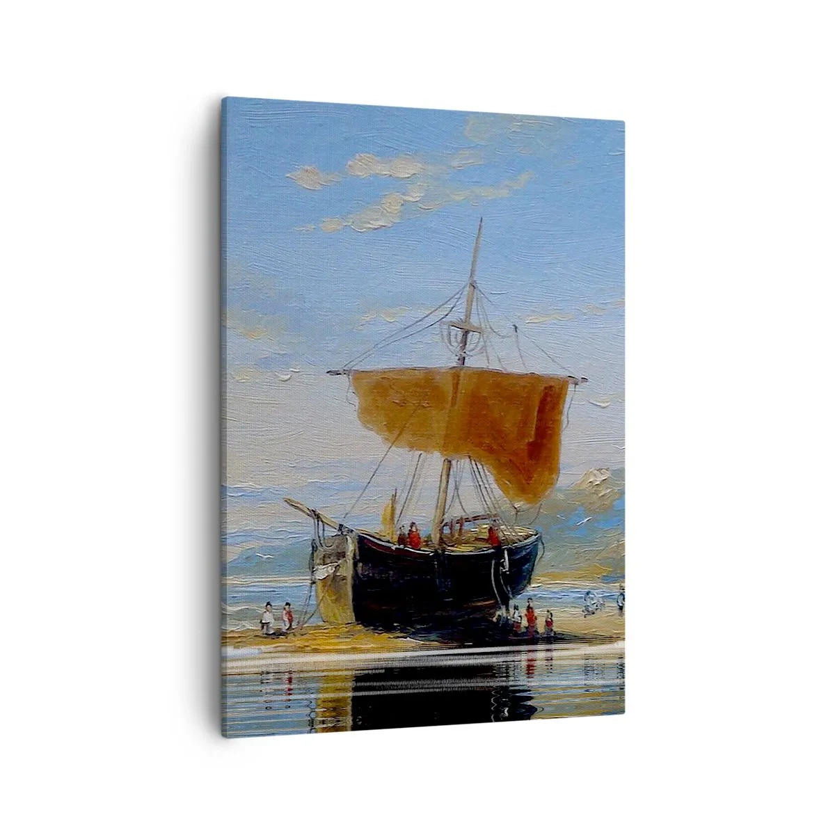 Schilderen op canvas - Water, bodem, lucht - 50x70 cm