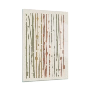 Schilderen op glas - Muzieknotatie van kleuren - 50x70 cm