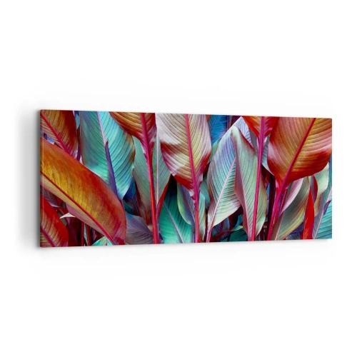 Schilderen op canvas - Een kleurrijk struikgewas - 120x50 cm