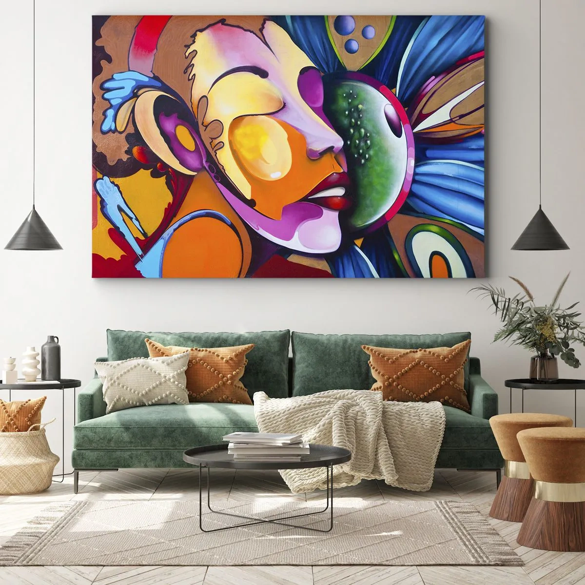 Schilderen op canvas - Aanraken met kleur - 70x50 cm