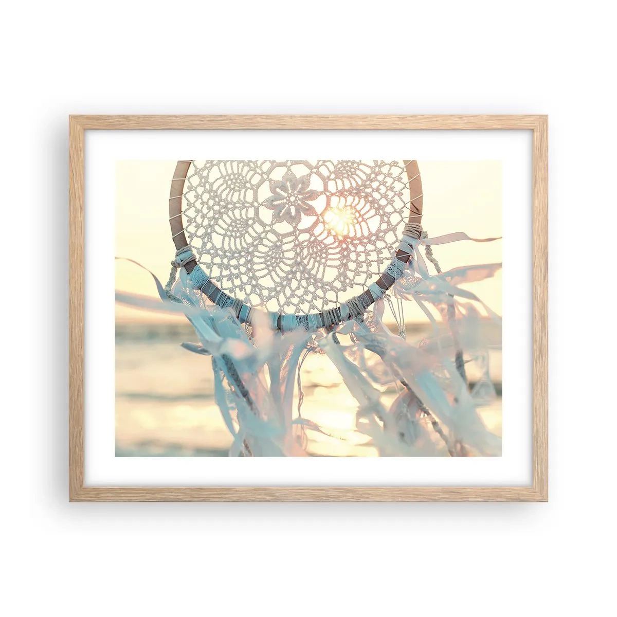 Een poster in een licht eiken lijst - Kanten totem - 50x40 cm