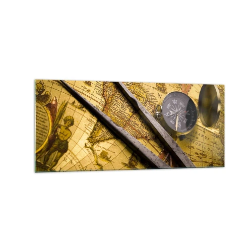 Schilderen op glas - Waar zijn deze schatten? - 120x50 cm