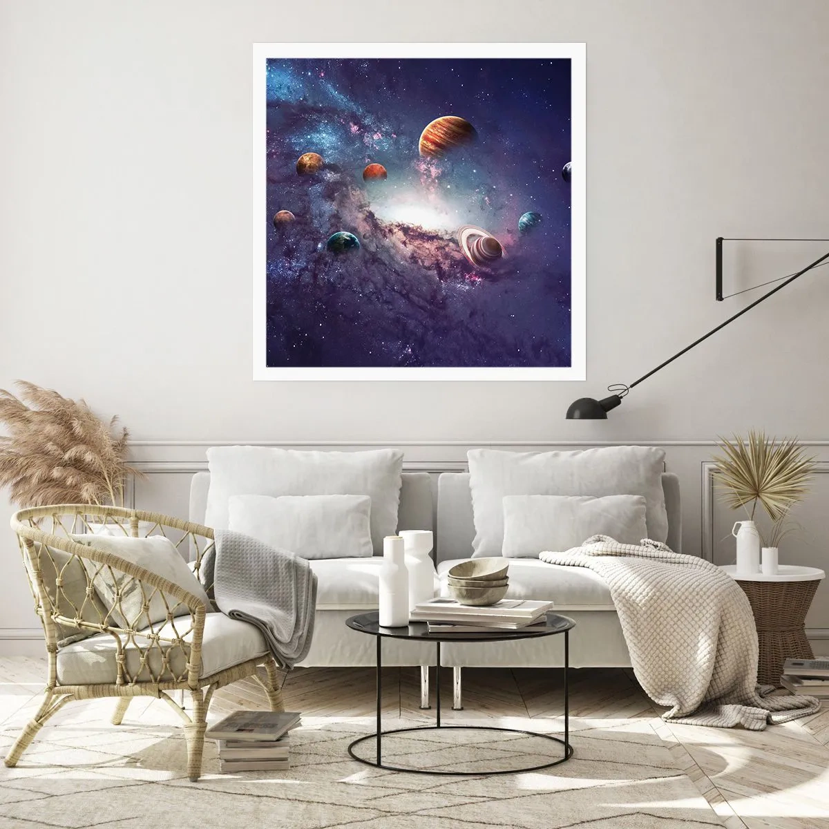 Poster - Zonne-dans systeem - 40x40 cm