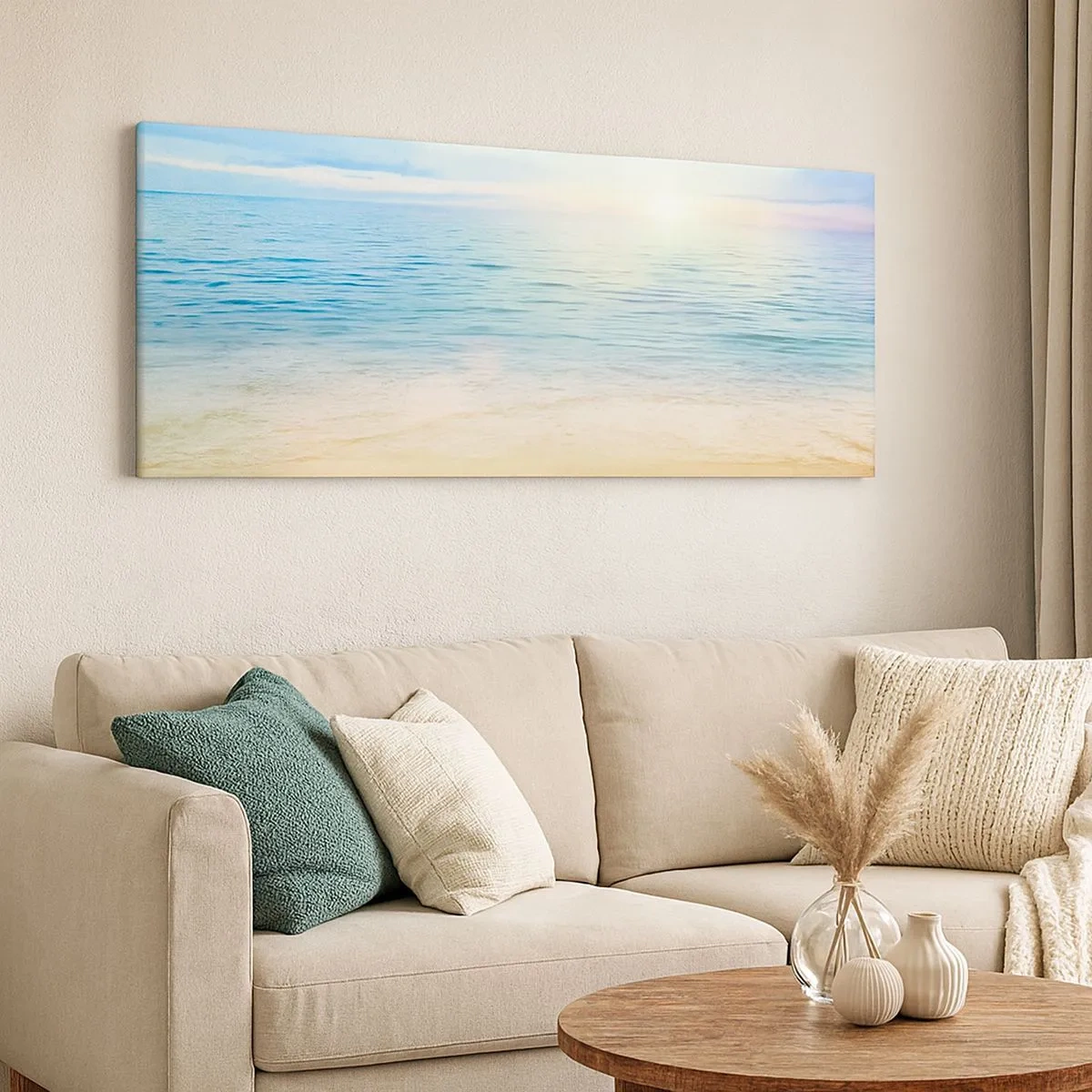 Schilderen op canvas - Groot blauw - 100x40 cm