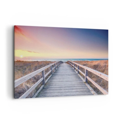 Schilderen op canvas - Baltische avond aurora - 100x70 cm