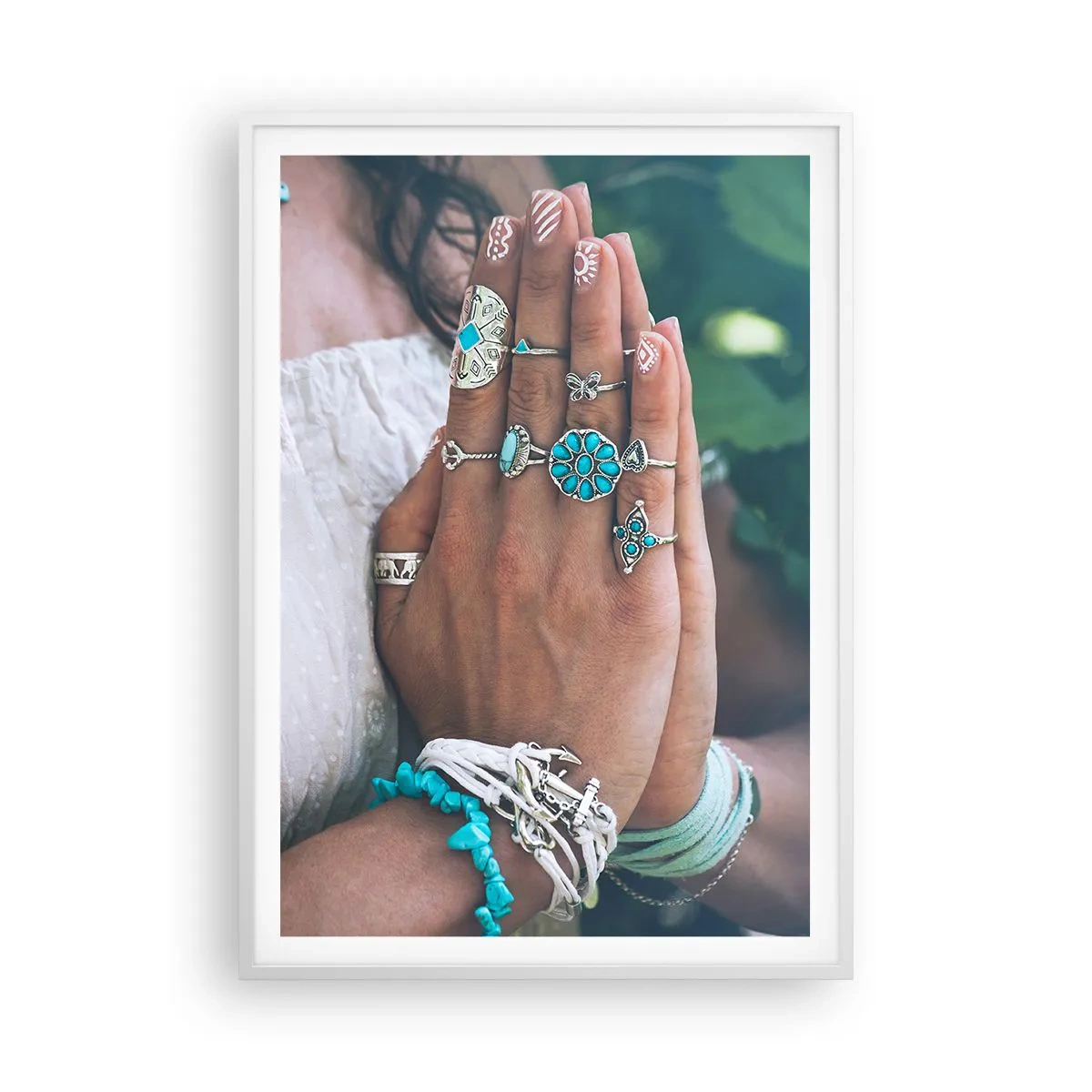 Poster in een witte lijst - Welkom in het centrum van het zijn - 70x100 cm