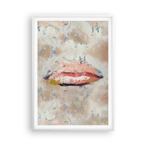 Poster in een witte lijst - Het wekt de zintuigen - 70x100 cm