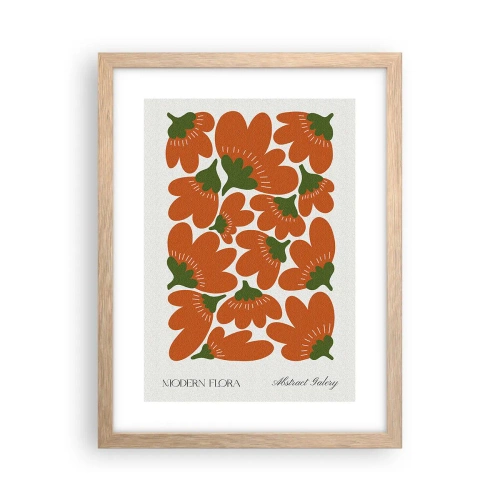 Een poster in een licht eiken lijst - Uit het leven van bloemen - 30x40 cm