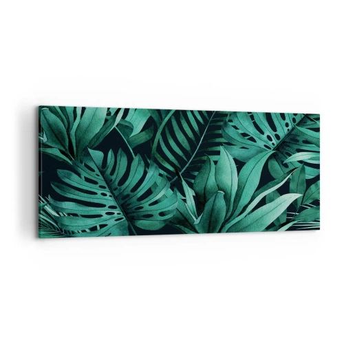 Schilderen op canvas - De diepte van tropisch groen - 120x50 cm