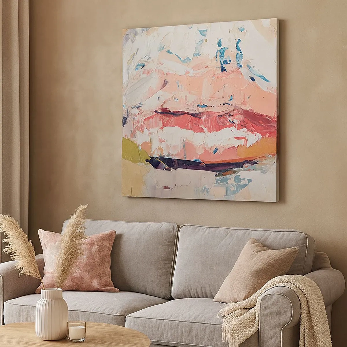 Schilderen op canvas - Het wekt de zintuigen - 30x30 cm