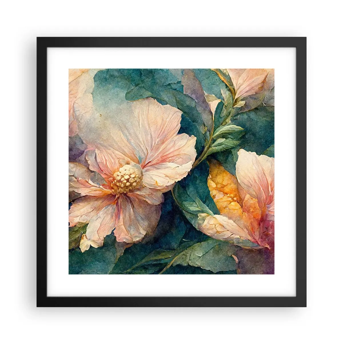 Poster in een zwarte lijst - Gewoon subtiliteit - 40x40 cm