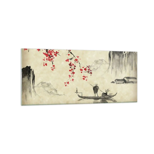 Schilderen op glas - In het land van de bloeiende kersenbomen - 120x50 cm
