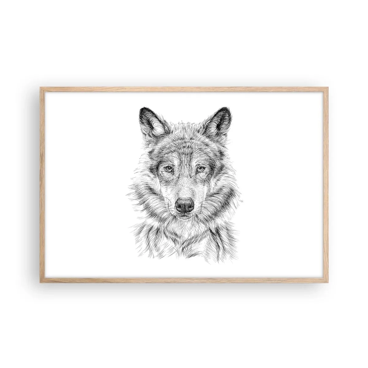 Een poster in een licht eiken lijst - Een geboren leider - 91x61 cm