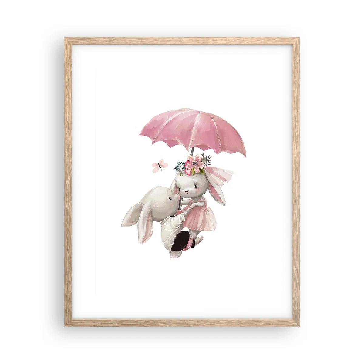 Een poster in een licht eiken lijst - Dit is liefde - 40x50 cm