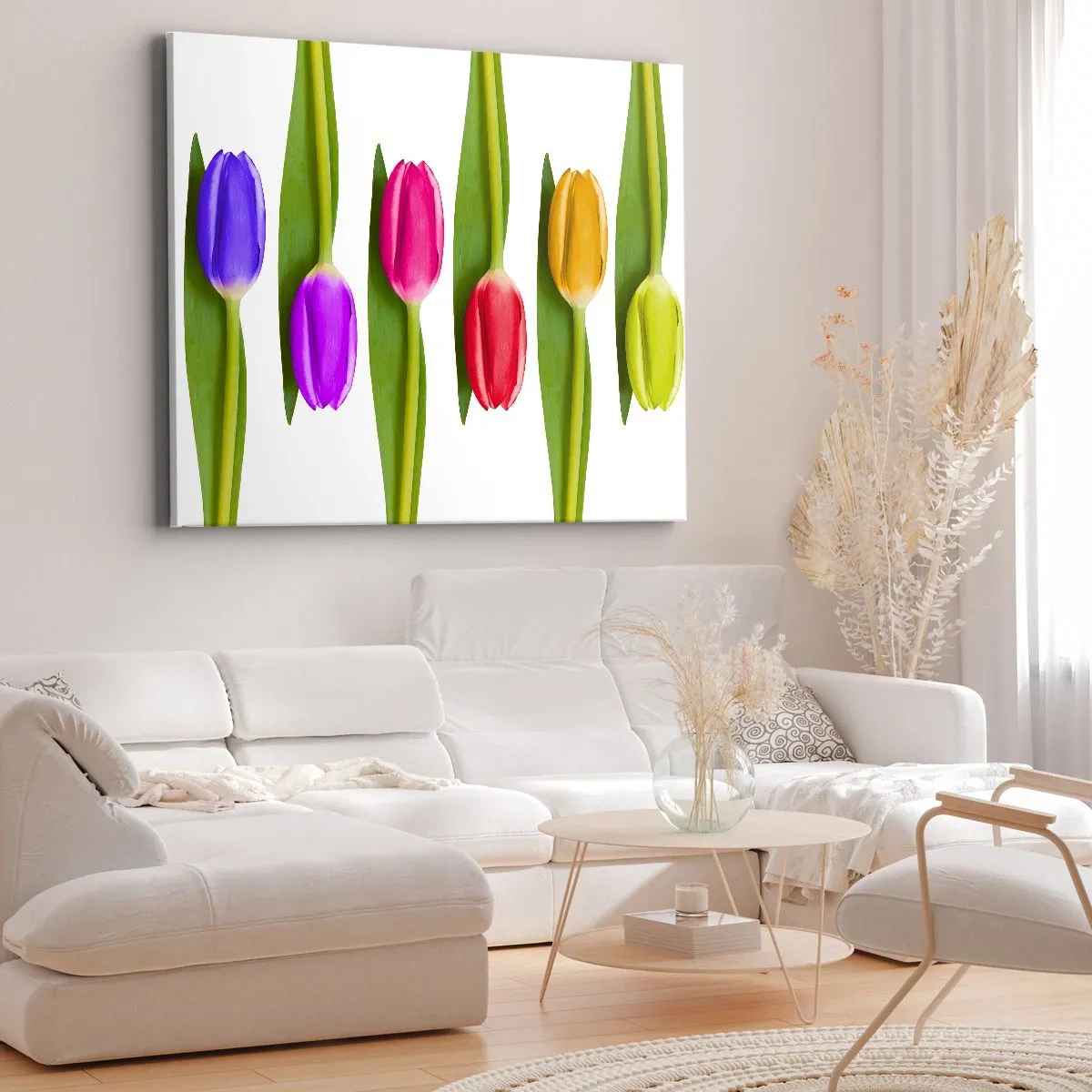Schilderen op canvas - Regenboog compositie - 120x80 cm