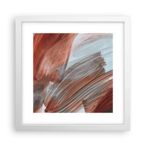 Poster in een witte lijst - Herfst en winderige abstractie - 30x30 cm