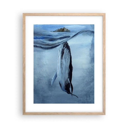 Een poster in een licht eiken lijst - Twee noordelijke werelden - 40x50 cm