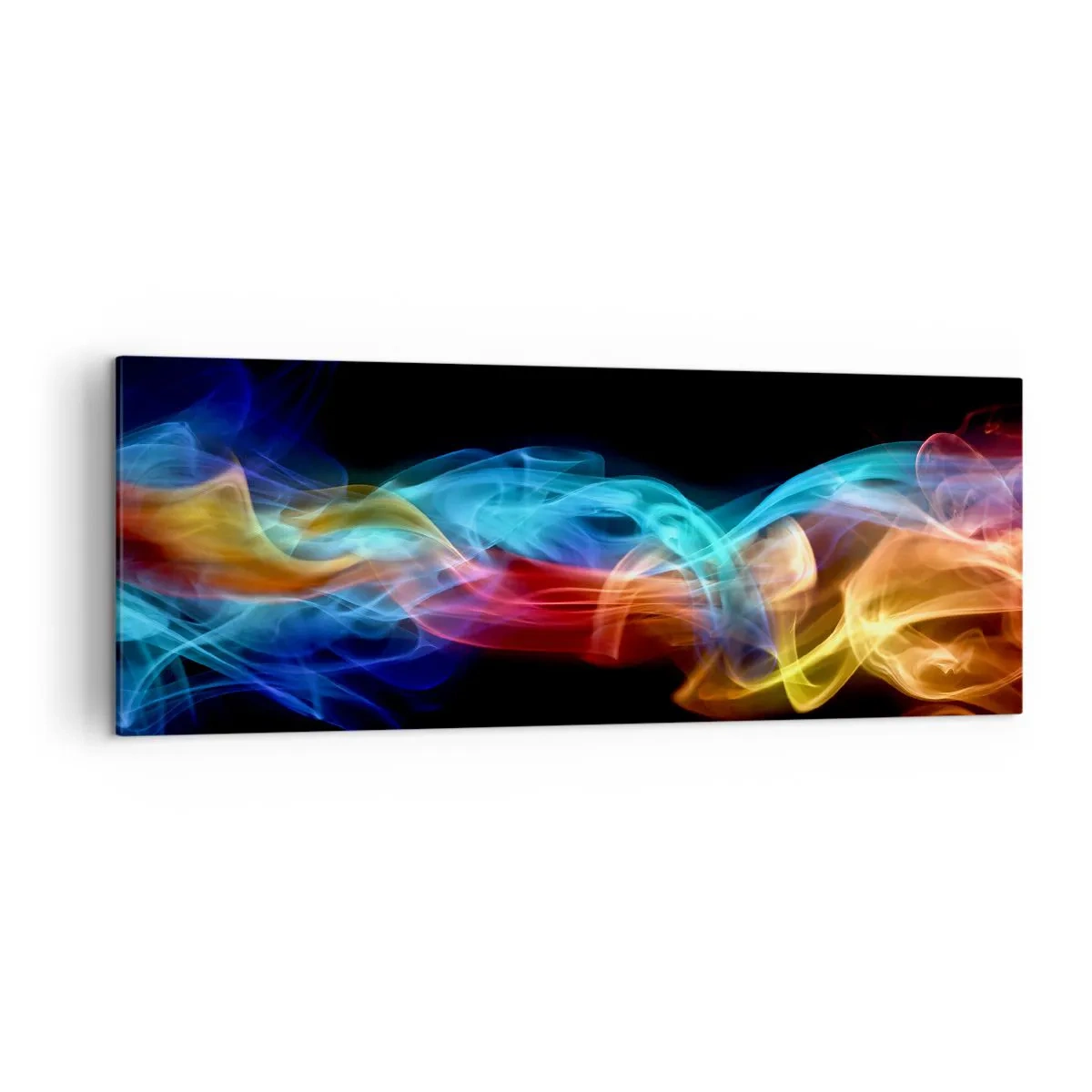 Schilderen op canvas - Regenboogdans van nevels - 140x50 cm