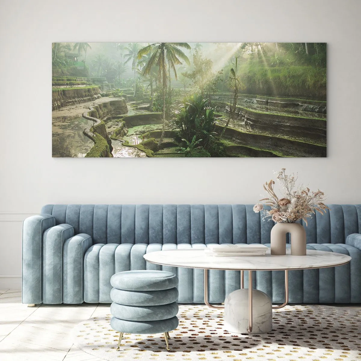 Schilderen op glas - Opgroeien in de zon - 120x50 cm