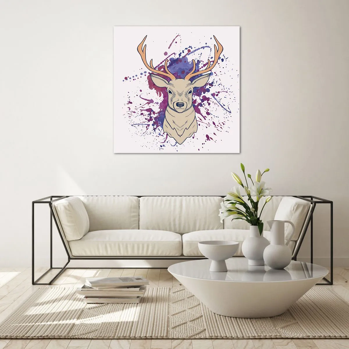 Schilderen op glas - Moed en balans - 30x30 cm